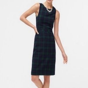 J Crew sheath dress tartan plaid wool blend  NEW with TAG size 6